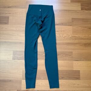 Women's Lululemon Submarine Dark Green Align Pant 28" Nulu Workout Leggings Sz 4